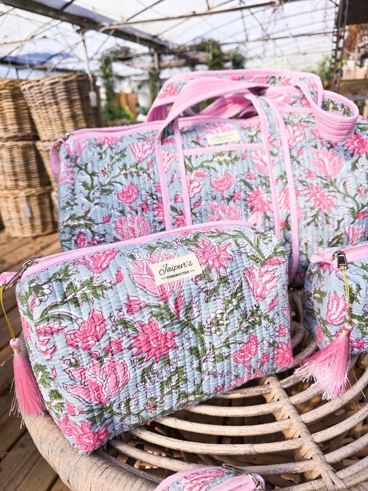 Floral Pink - תיק רחצה גדול