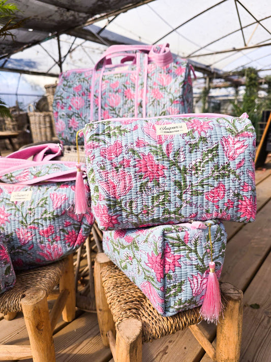 Floral Pink -  תיק רחצה גדול