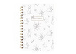 מחברת ספירלה - Pencil illustration white notebook