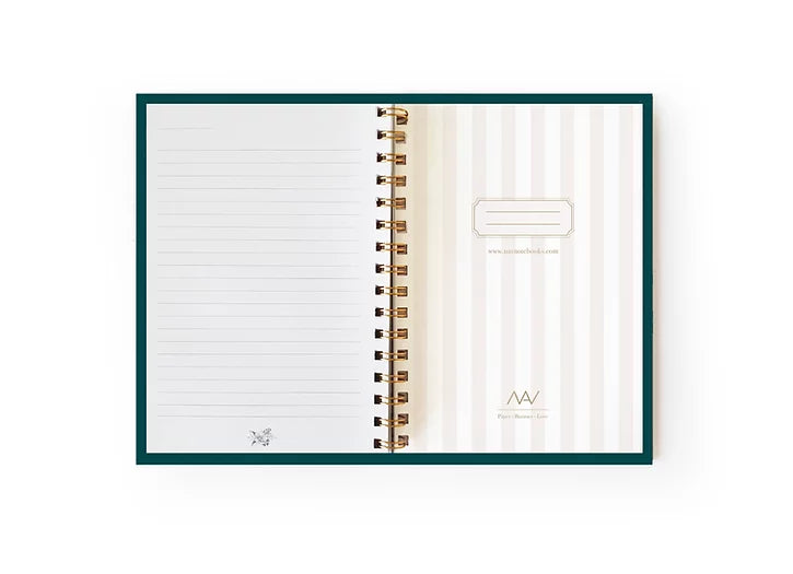 Symmetric green  notebook -מחברת ספירלה⁩