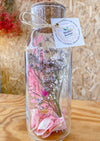 Glass Bottle M, Rose scent, pink