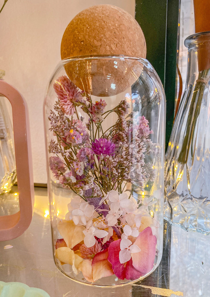 Vase & cork ball L, lavender scent